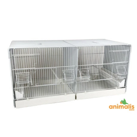 Domus Molinari Cage Domus-Molinari 90cm Blanche Avec Parois Latérales Amovibles
