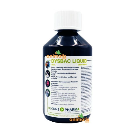 Neornipharma - Galluvet Dysbac Liquide 250ml - Santé Du Jabot, Du Proventricule Et De L'intestin