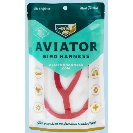 Harnais Pour Perruches Aviator - Petit/Rouge