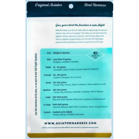 Harnais Pour Perruches Aviator - Mini/Rouge - Image 2