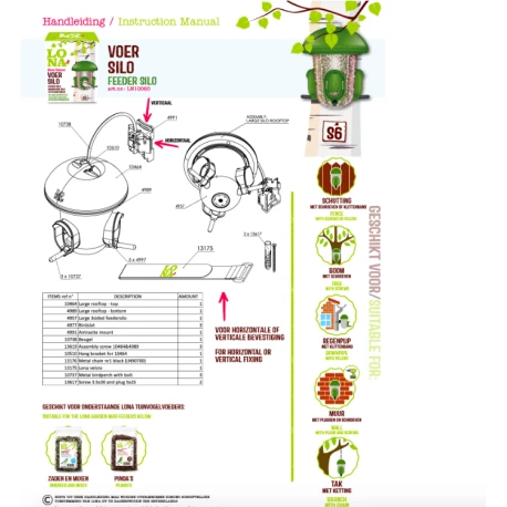 Mangeoire Lona "Voersilo S6" - Vert - Image 2