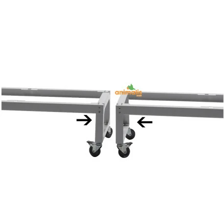 Pied Sur Roulettes Pour Les Cages Pliables De 90 Cm - 2gr - Image 2