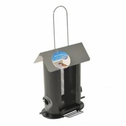 Duvo Silo En Métal Pour Arachides 2 Cotés - 21x13,5x24cm - Noir